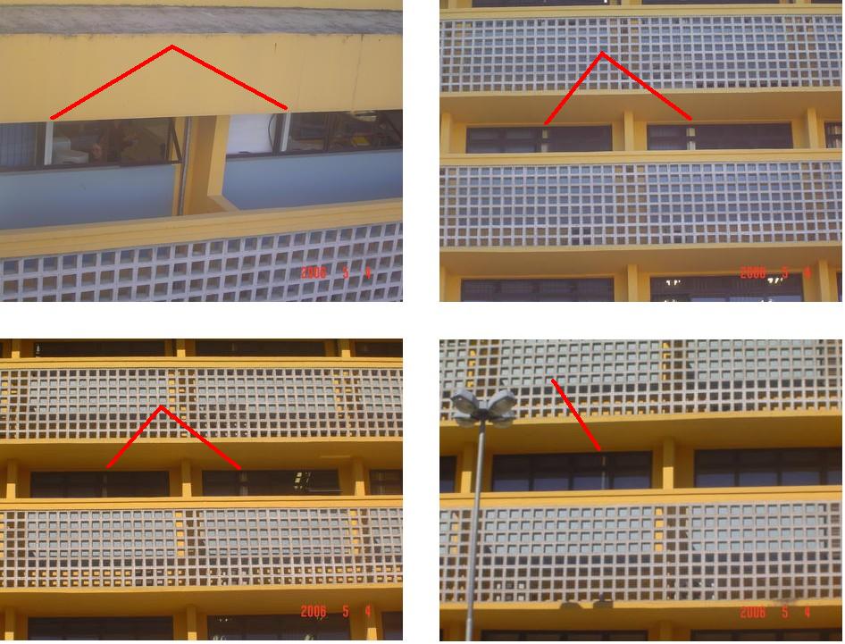 Fragmento Da Fachada De Um Edifício Com Aberturas Ou Janelas